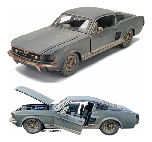 Carrito Mustang 1967 Gt 1:24 Auto Detalles Antiguo  Metal!