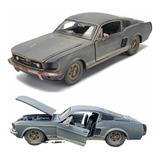 Carrito Mustang 1967 Gt 1:24 Auto Detalles Antiguo  Metal!