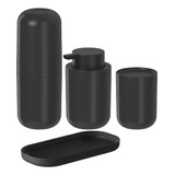 Kit Conjunto Lavabo Bancada 4 Peças Bold Ou Preto Fosco