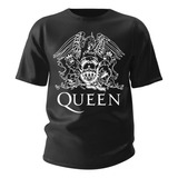 Camiseta Basica Unissex Queen Logo Banda Rock Britanica Show