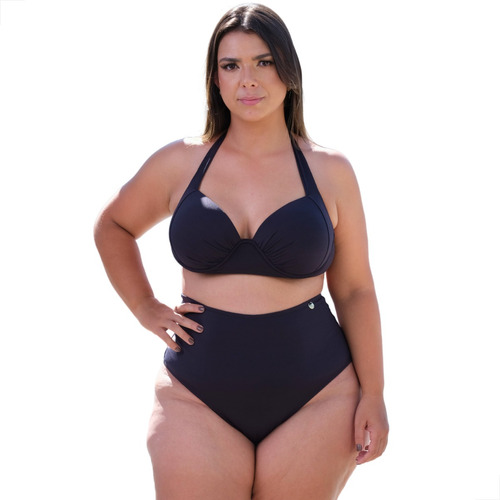 Biquíni Plus Size Hot Pants Fio Duplo Alta Sustentação Uv 50