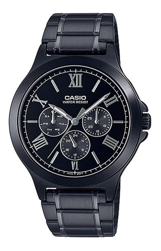 Reloj Casio Mtpv300b-1audf Cuarzo Hombre Color De La Correa Negro