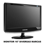 Monitor Lcd 16 Polegadas Usado + Cabos + Garantia + Nf-e