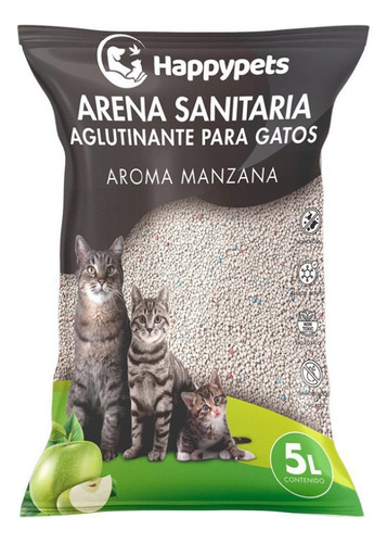 Arena Sanitaria Para Gatos Aglutinante 5l/4kg Aroma Natural