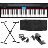 Kit Piano Roland Go Piano Completo Suporte Pedal Go-61p