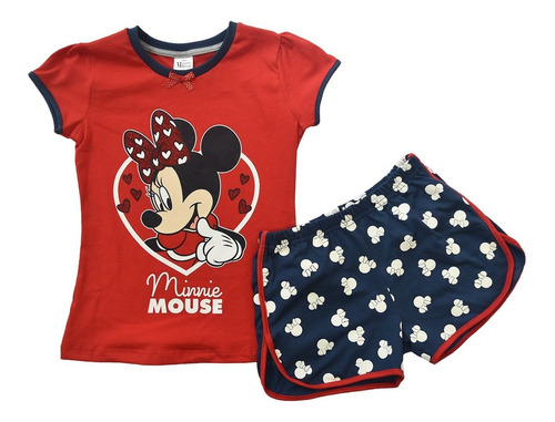 Conjuntos De Short Minnie Mouse Disney Para Niñas Premium
