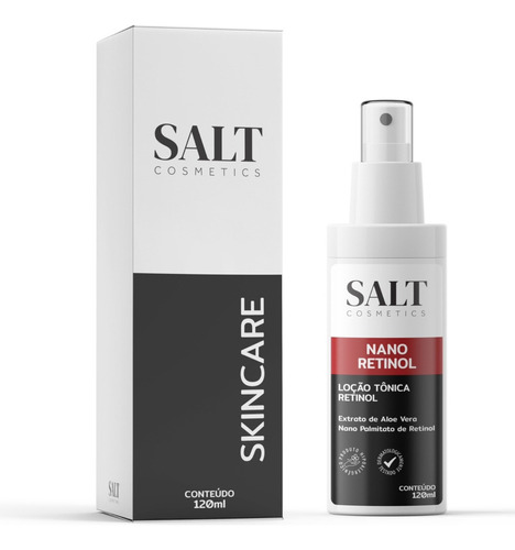 Loção Tônica Nano Retinol Com Aloe Vera  Salt Cosmetics Momento De Aplicação Dia Noite Tipo De Pele Todo Tipo De Pele