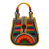 Bolso Pera Exclusivo Tejido Figuras Colores