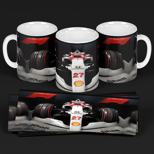 Taza De Cerámica F1 Autos Formula Uno 3d Premium En Caja 