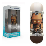 Fingerboard Brinquedo Skate De Dedo Profissional Rolamento Cor Das Rodas Branco Cor Do Skate Branco Estilo Robot