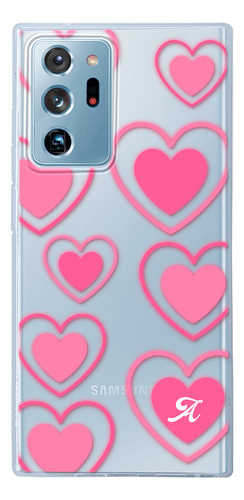 Funda Para Galaxy Para Mujer Corazones Con Tu Letra Inicial