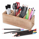 Wugeshop Portalápices De Madera Para Escritorio, Organizador