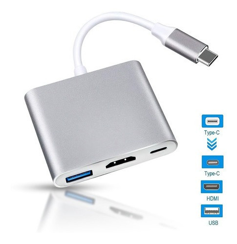 Adaptador Usb Tipo C A Hdmi, Usb Y Tipo C (otg Tipo C)