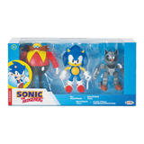 3 Bonecos Dr. Eggman, Mecha Sonic E Sonic - Sonic