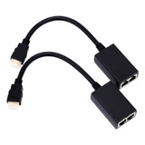 30 M Hdmi Sobre Rj45 Cat5e Cat6 Lan Ethernet Balun Extensor