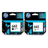 Kit 2 Cartuchos Hp 662 Preto/color Da 2516 3516 1516 2546