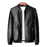 Chaqueta De Cuero For Hombre Tallas Grandes Cuello Tendencia