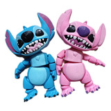 Juguete Stitch Y Angela Articulado 3d