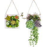 Swthony Plantas Artificiales Colgantes De Pared Para Decorac