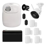 Kit De Alarme 5 Sensores Com Câmera Wi-fi Im5 S Externa