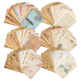 120 Hojas De Papel Efímero Vintage Kits De Diario De C...