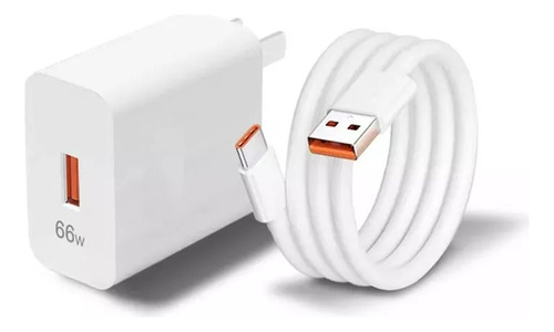 Cargador 66w Para Huawei Tipo C Carga Rapida Con 1.5m Cable