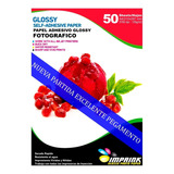Papel Adhesivo Glossy A4/135g/50 Hojas Excelente Pegamento