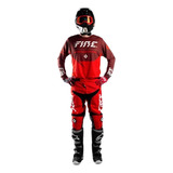 Equipo Conjunto Dark Red Motocross Enduro Mx Fire Juri Atv