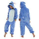 Pijama Animales Enterito Kigurumi Stitch Azul Para Niños P11