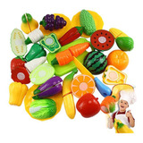 Brinquedo Comidinha Infantil Fruta Legume Velcr Corte 21 Peç