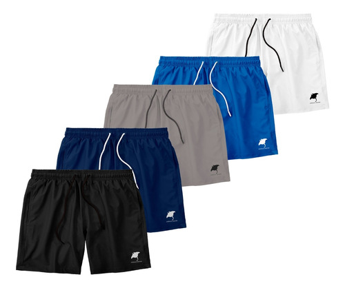 Kit 5 Shorts Praia Masculino Academia Corrida Treino Básica