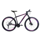 Bicicleta Aro 29 Rino New Atacama Cubo Cassete K7 11/36 24v Cor Preto/pink Tamanho Do Quadro 17