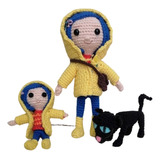 Amigurumi Coraline + Gato + Coraline Botones Crochet Algodón
