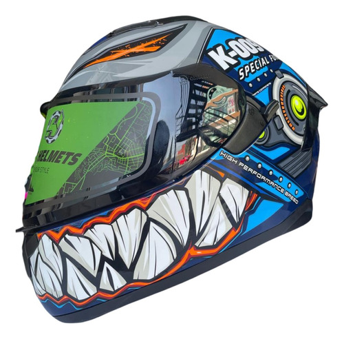 Casco Hax Obsidian K09 Blu Brillo Talla Xl Integral    