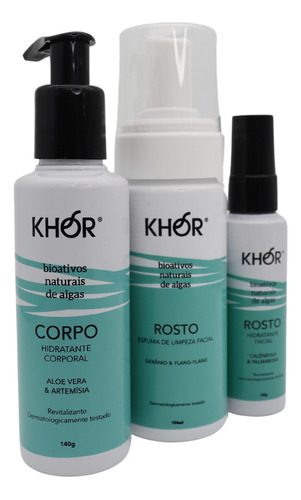 Kit Espuma De Limpeza Hidratante Facial  E Corporal Khor