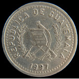 Guatemala, 25 Centavos, 1997. Concepcion Ramirez Mendoza. Xf