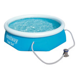 Piscina Inflable Redondo Bestway Fast Set 57268 2300l Azul