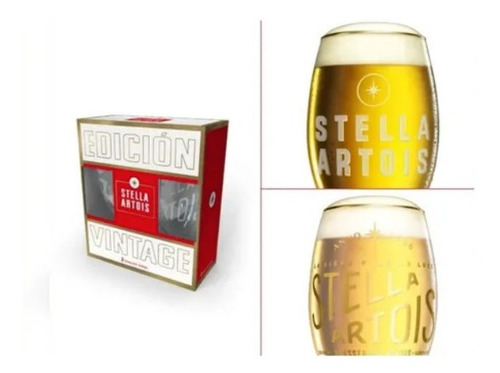 Stella Artois Estuche 2 Copas Recto Vintage 330ml