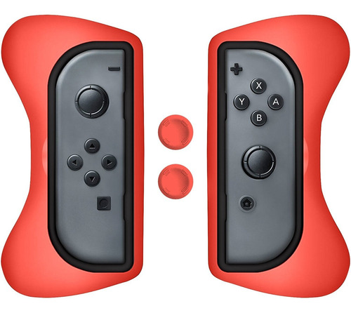 Grip Kit, Joycon Y Thumb Grips  Rojo  Nintendo Switch