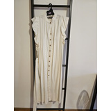 Vestido Camisero Color Crema Zara Talle M Impecable!!