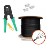 Cable Utp Exterior Vaina Doble 305 Mts Pinza 100 Fichas Rj45