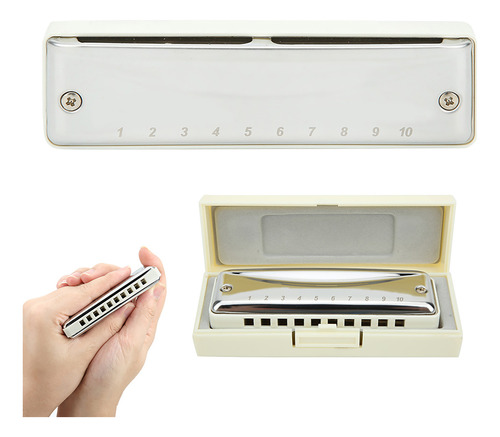 Blues Harmonica Mouthorgan #f Key Portable De 10 Orificios