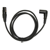 Cable Xlr De Ángulo Recto A Hembra Con Sonido Plateado De 3