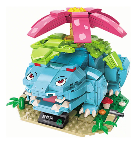 Venussauro Blocos De Montar 497 Pcs Pokemon Lego Minecraft 