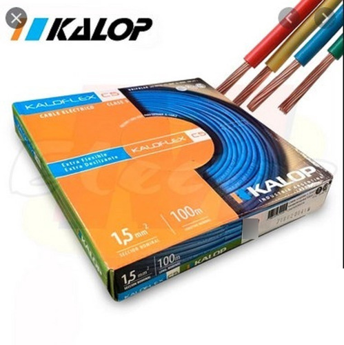 Cable Unipolar Kalop Normalizado 1.5mm C5 X2 Rollos Colores