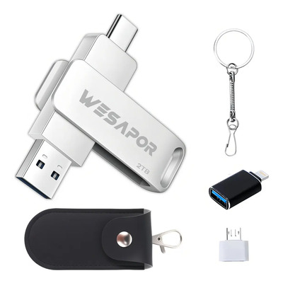 Memoria Usb 3.1 2tb Barata (2000gb) - Alta Velocidad Usb-c, Interfaz Tipo C, Plug & Playaluminio Resistente A Prueba De Golpes, Compatible Con iPhone Y Android, Ideal Para Almacenar Videos Fotos | MercadoLibre