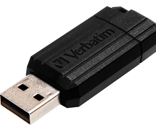 Pendrive Retractil Verbatim 128gb Pinstripe Usb 2.0