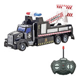 Camion Policia A Radiocontrol Con Grua Y Luces 