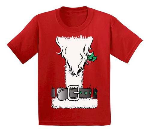 Polera Unisex Traje Santa Navidad Algodon Estampado