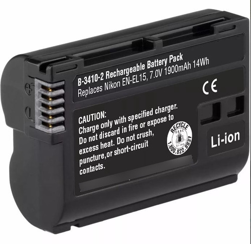 Bateria + Cargador Usb En-el15 P/nikon D7200 D610 D810 D750